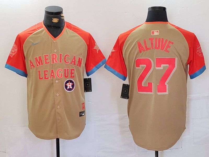 Men Houston Astros #27 Altuve Orange All star 2024 Nike MLB Jersey style 6->houston astros->MLB Jersey